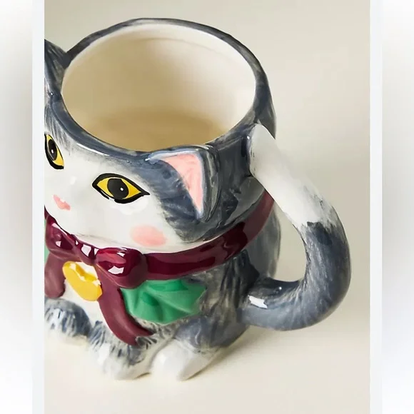 Anthropologie Peluche Pet Stoneware Mug- Cat - Picture 2 of 2